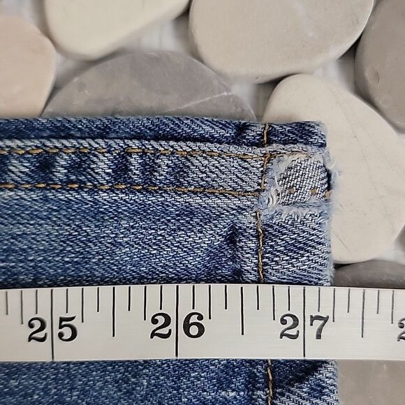 Levi's 527 red tab blue denim bootcut jeans Size 28 Juniors 16 - Picture 15 of 15